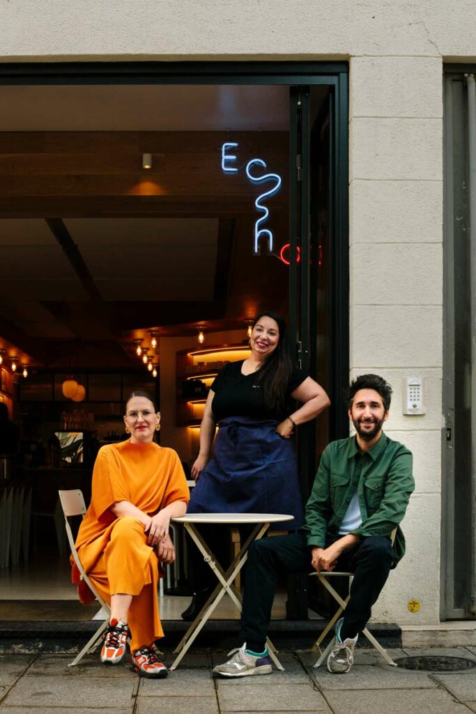 l'equipe du restaurant Echo et la fondatrice de Equilibre Léa RUELLAN, pour leur collaboration