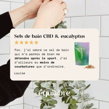 Avis sur les sels de bain CBD & eucalyptus