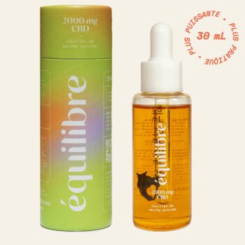Huile de CBD 20% ou 2000mg CBD et packaging